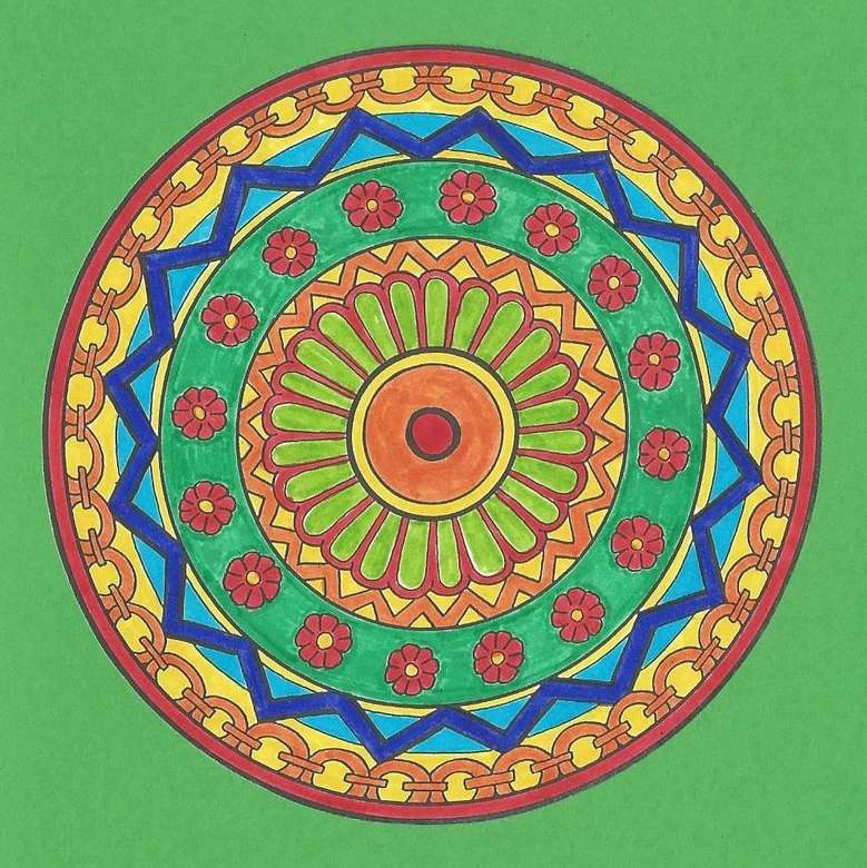 Mandala viele Farben Puzzlespiel online