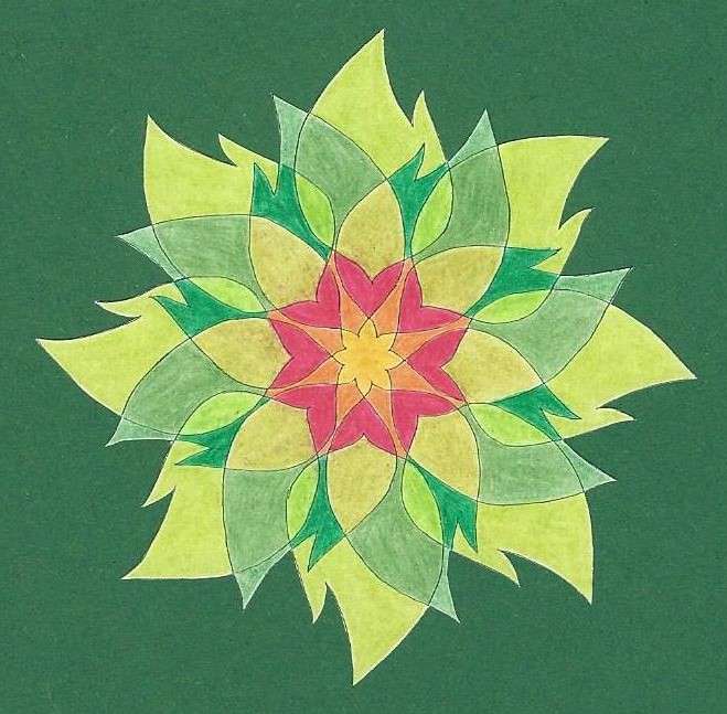 Mandala estrela flor quebra-cabeças online