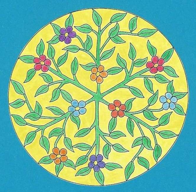 Jardin de fleurs de Mandala 2 puzzle en ligne
