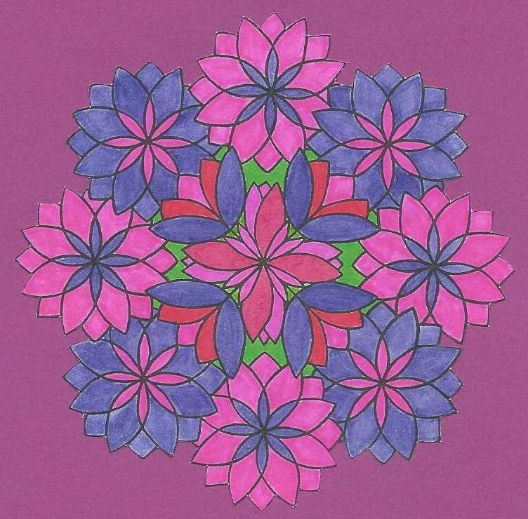 Mandala violet purple jigsaw puzzle online