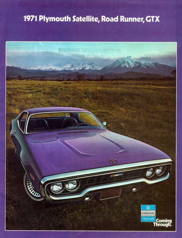 1971 Plymouth Satellite Road Runner GTX online παζλ