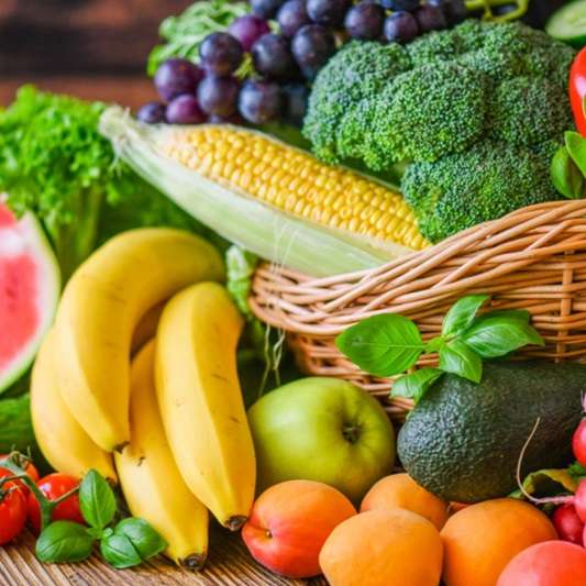 фрукты и овощи онлайн-пазл