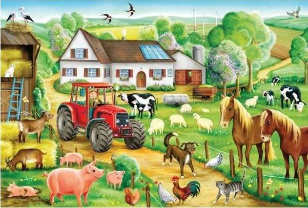 Animali di campagna. puzzle online
