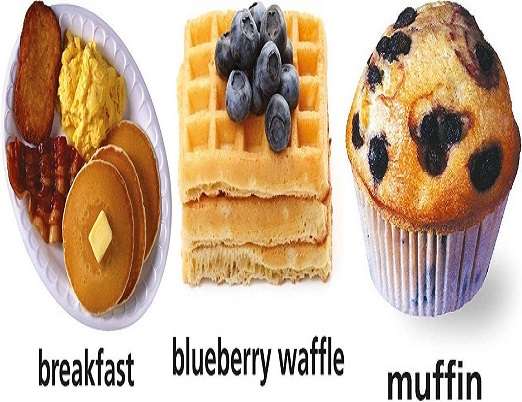 desayuno muffin de gofres de arándanos rompecabezas en línea
