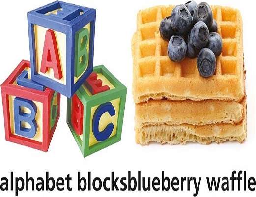 Alphabet blocs gaufre aux bleuets puzzle en ligne