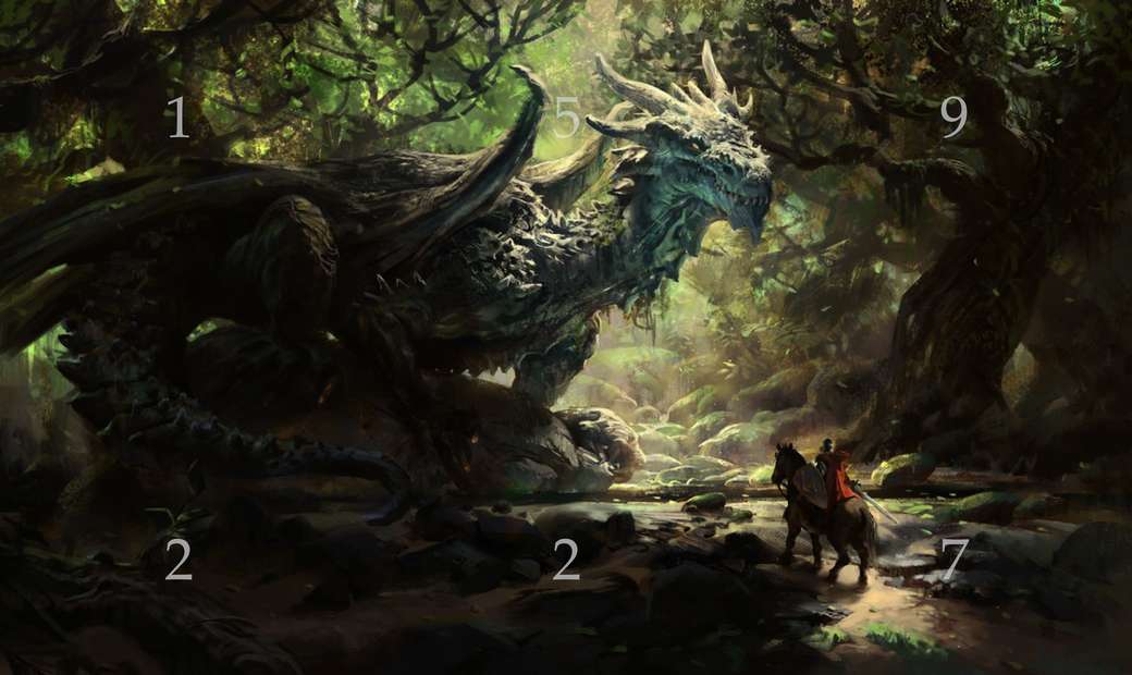 Le dragon de la forêt (test) puzzle en ligne
