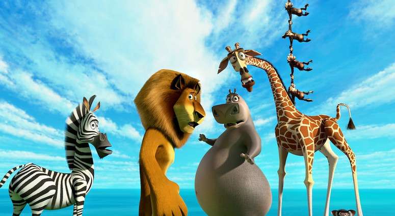 Madagaskar 3 "- detta är bara en cirkus! pussel på nätet