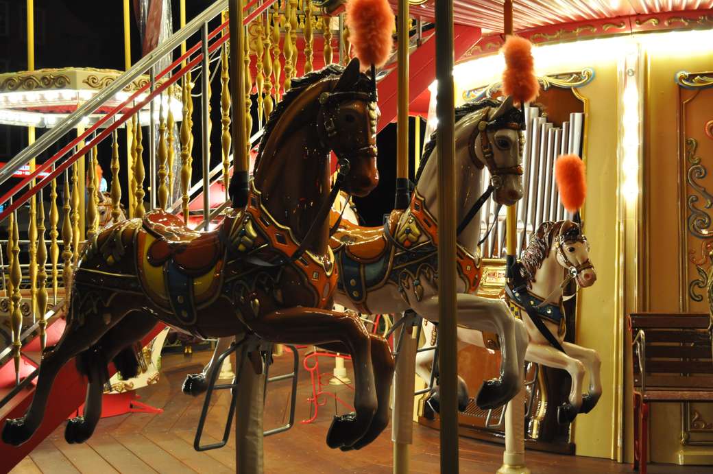 Carrousel met paarden legpuzzel online