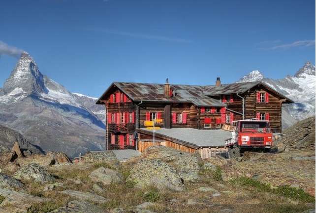 En stuga i Zermatt. pussel på nätet