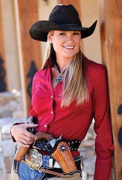 Una cowgirl e due pistole puzzle online