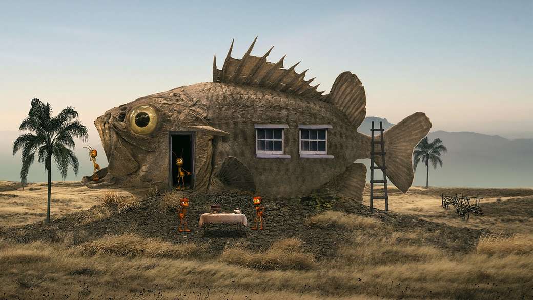 Casa de pescado rompecabezas en línea