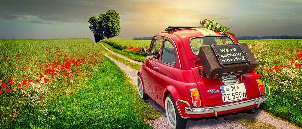 Car in the countryside jigsaw puzzle online