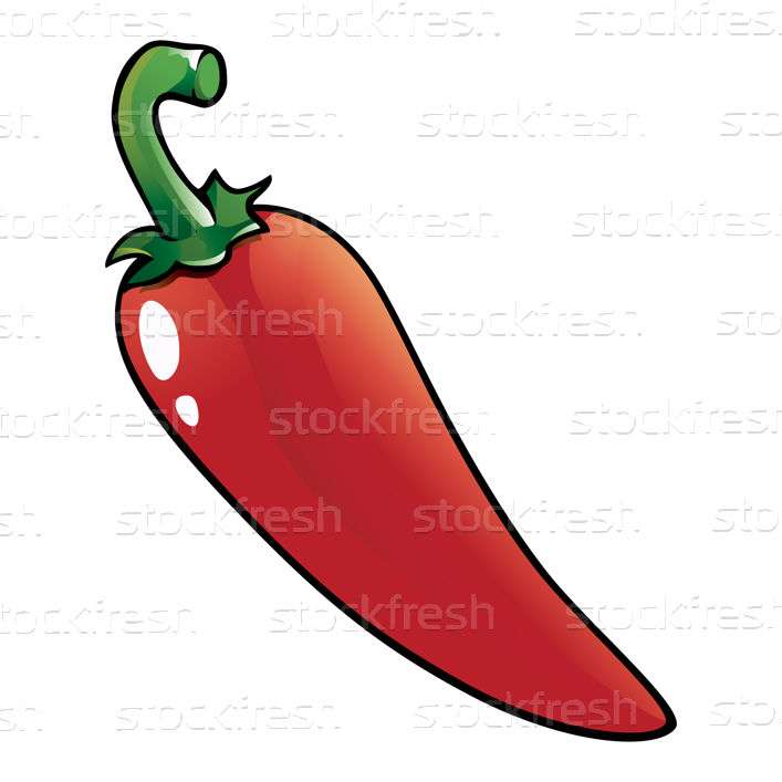 Heta röda paprika pussel på nätet