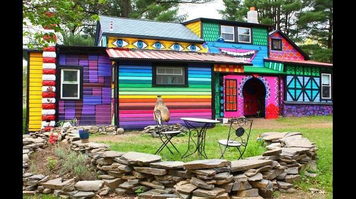 foto da casa do arco-íris puzzle online