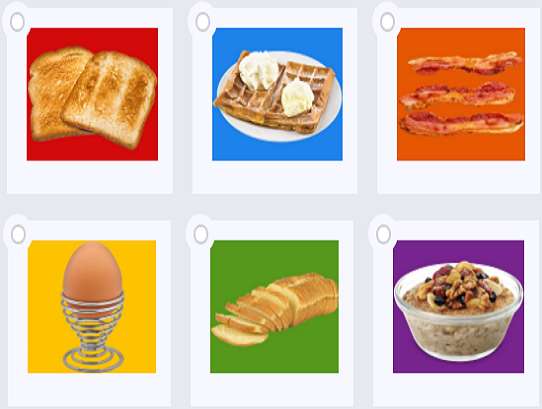 toast waffle bacon egg bread oatmeal online puzzle