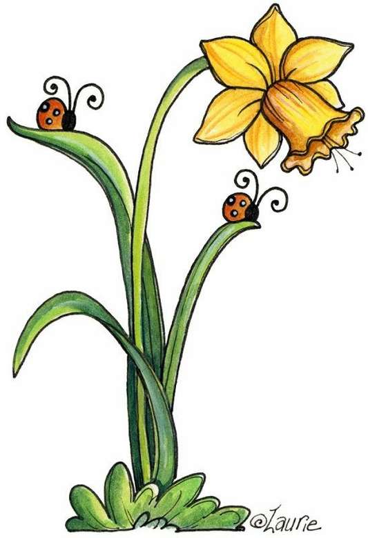 Daffodil flower online puzzle