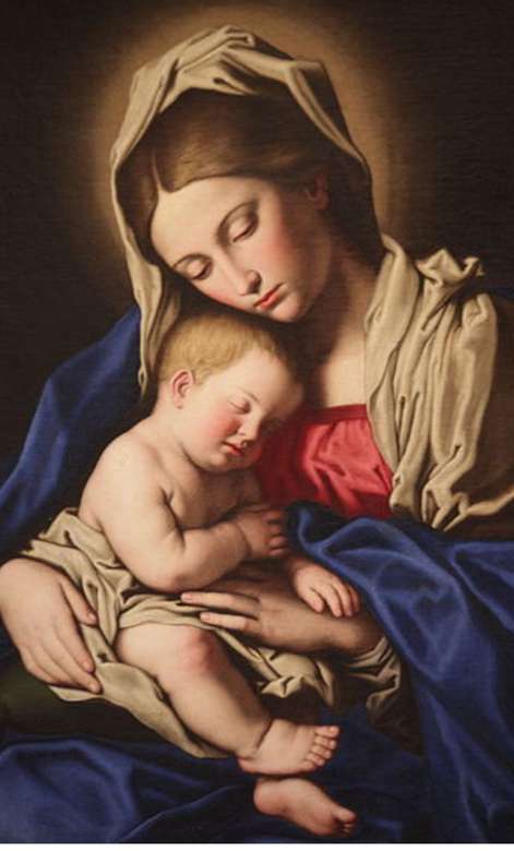 ೋღ ೋღ Дева Мария и младенец Иисус.ೋღ ೋღ пазл онлайн
