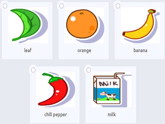 levél narancs banán chili paprika tej online puzzle