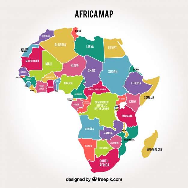 Africká mapa skládačky online