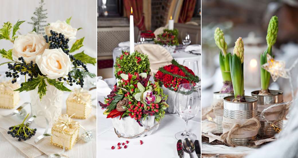 Květinové dekorace na stůl skládačky online