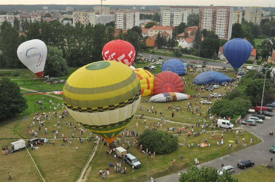 Vista de balão de ar quente puzzle online
