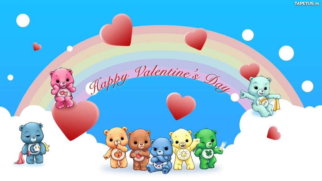 Valentine, péče, medvídci online puzzle