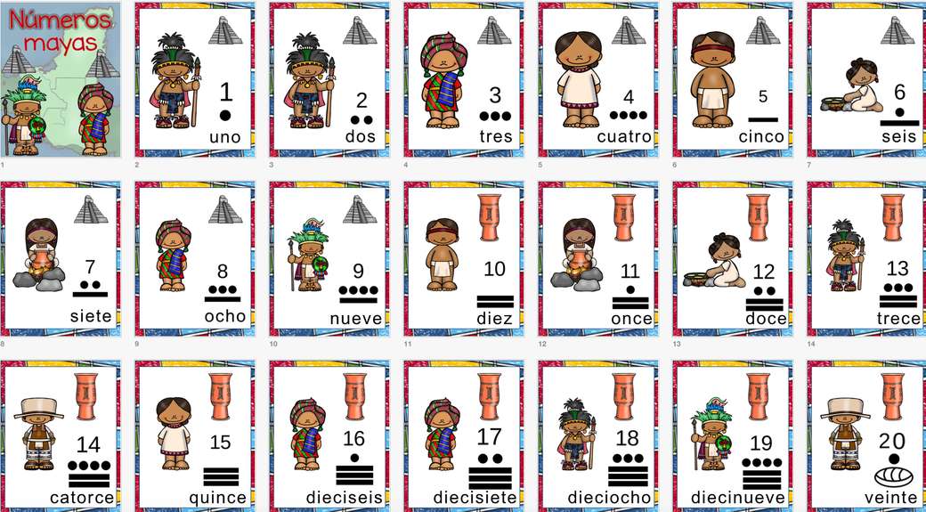 Numeri Maya puzzle online