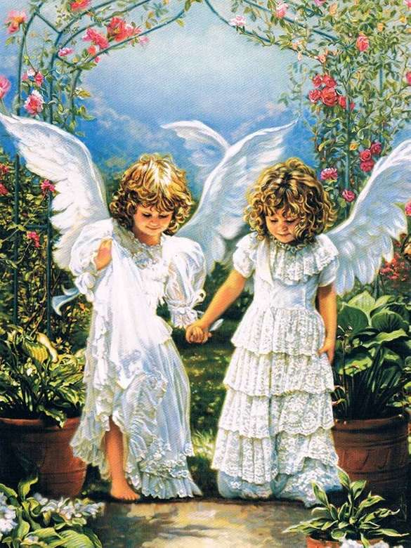 Δύο μικροί άγγελοι παζλ online