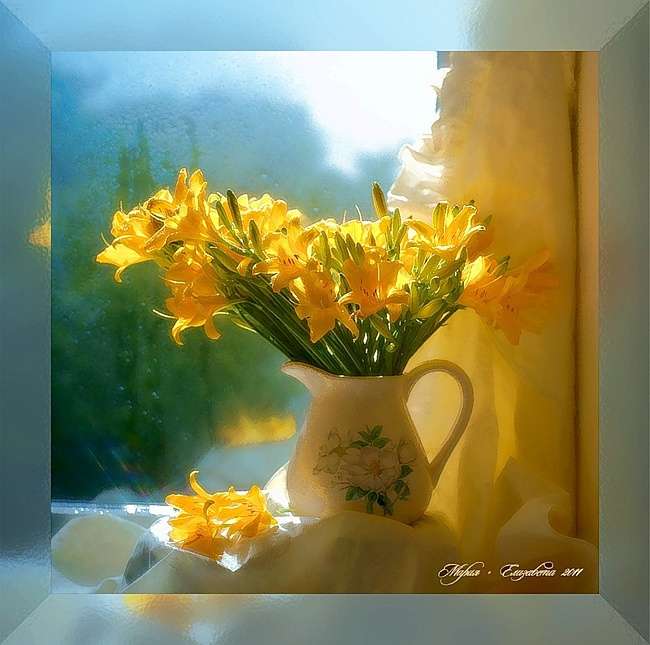Цветы в вазе legpuzzel online