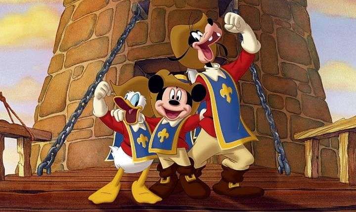 Miki Donald Goofy: Die drei Musketiere Online-Puzzle