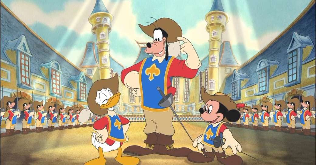 Miki Donald Goofy: Die drei Musketiere Puzzlespiel online