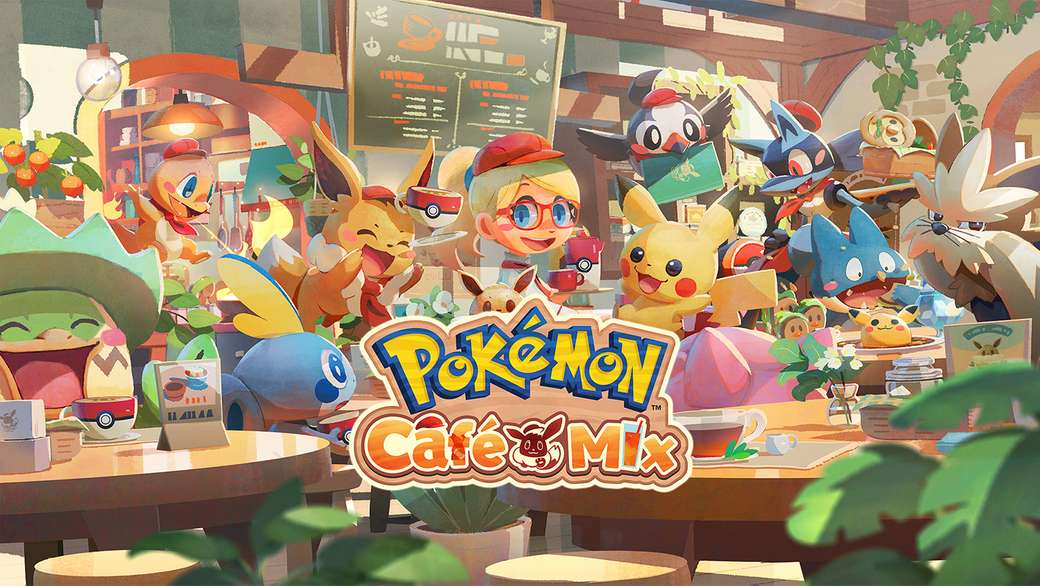 Pokemon Cafe Mix онлайн пазл