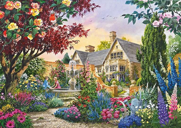 Grădină pictată. puzzle online