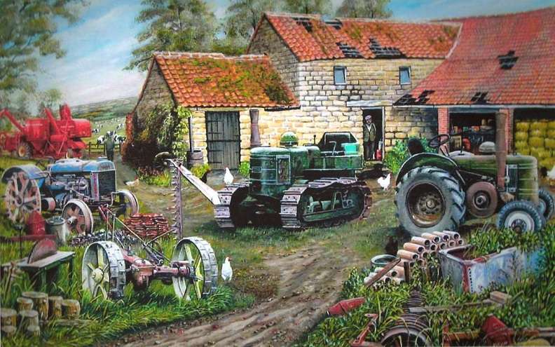 Painted village. jigsaw puzzle online