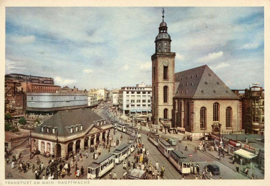 Frankfurt am Main Hauptwache na década de 1950 puzzle online