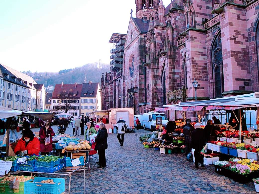Freiburg im Breisgau Münstermarkt puzzle online