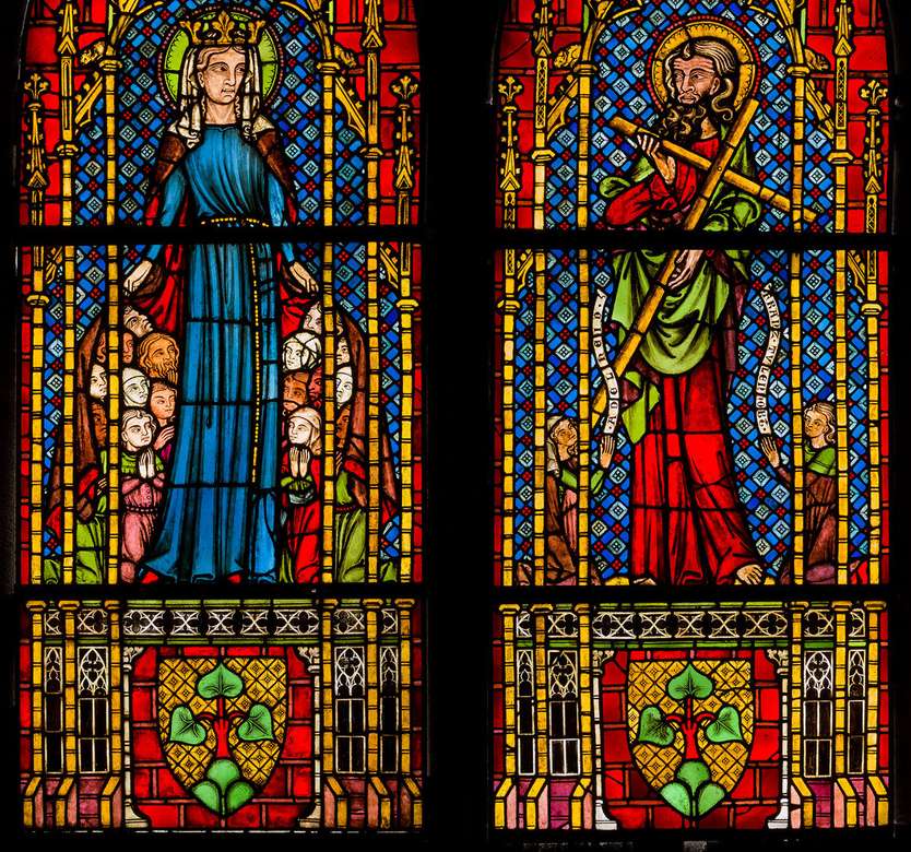 Freiburg im Breisgau Munster stained glass window online puzzle