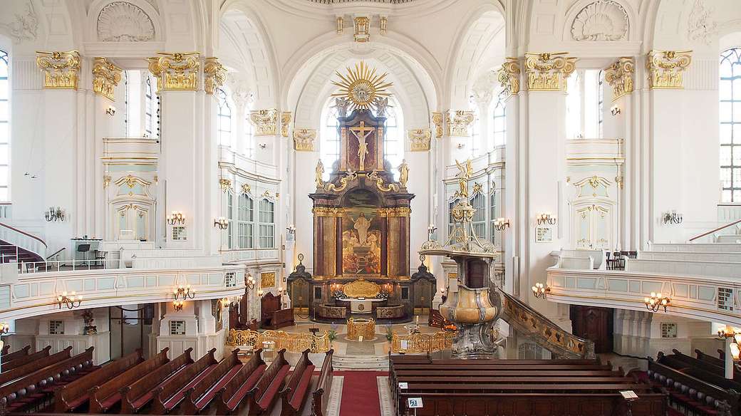 Biserica St. Michaelis din Hamburg în interior puzzle online