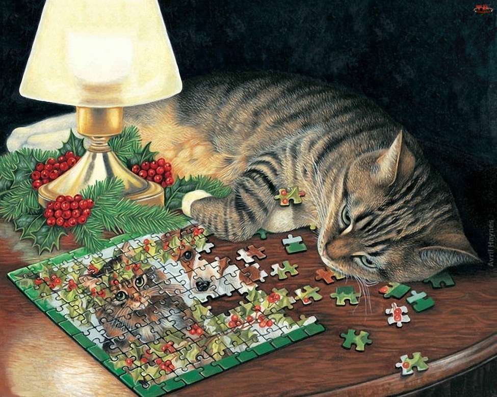 Kitty and puzzle online puzzle