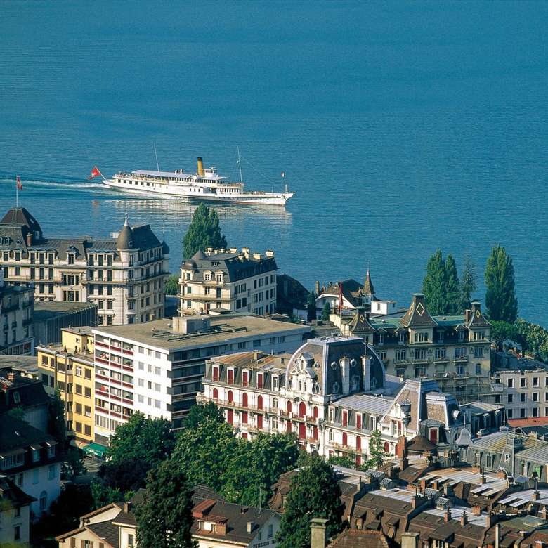 Lago Lemán Montreux rompecabezas en línea