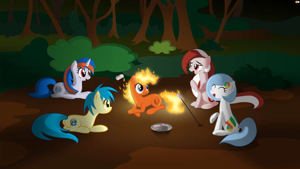 Волшебный пони Лагерный пони пазл онлайн