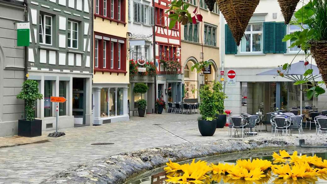 Sankt Gallen Svájc belvárosában kirakós online