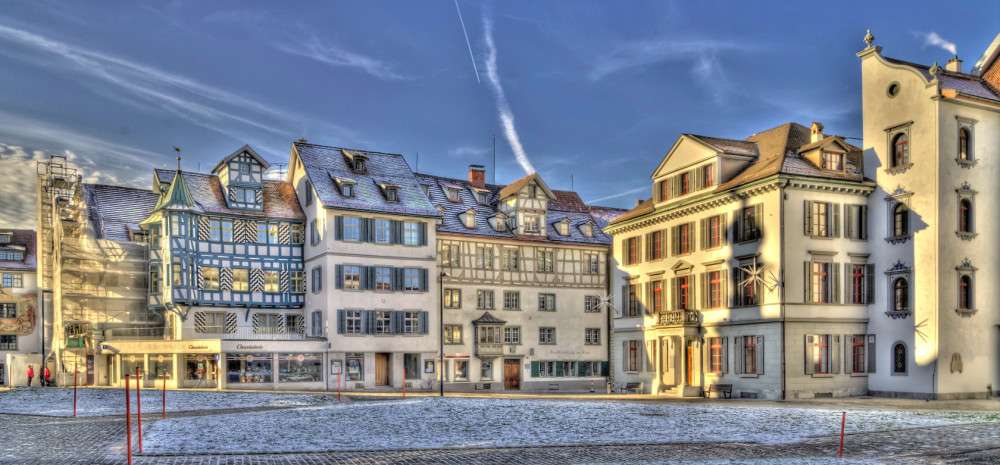 Sankt Gallen Svájc belvárosában online puzzle