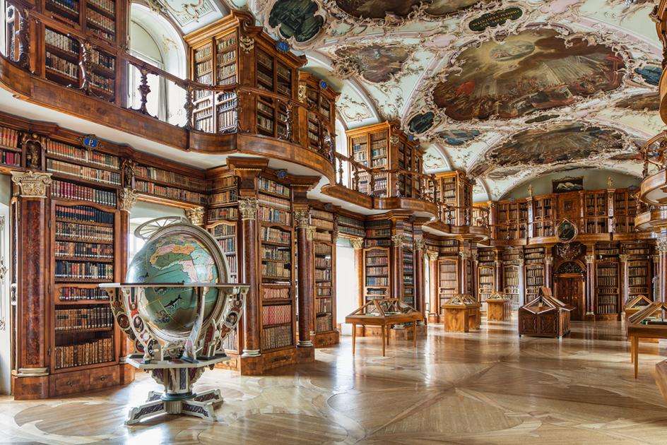 Бібліотека абатства Санкт-Галлена, Швейцарія пазл онлайн