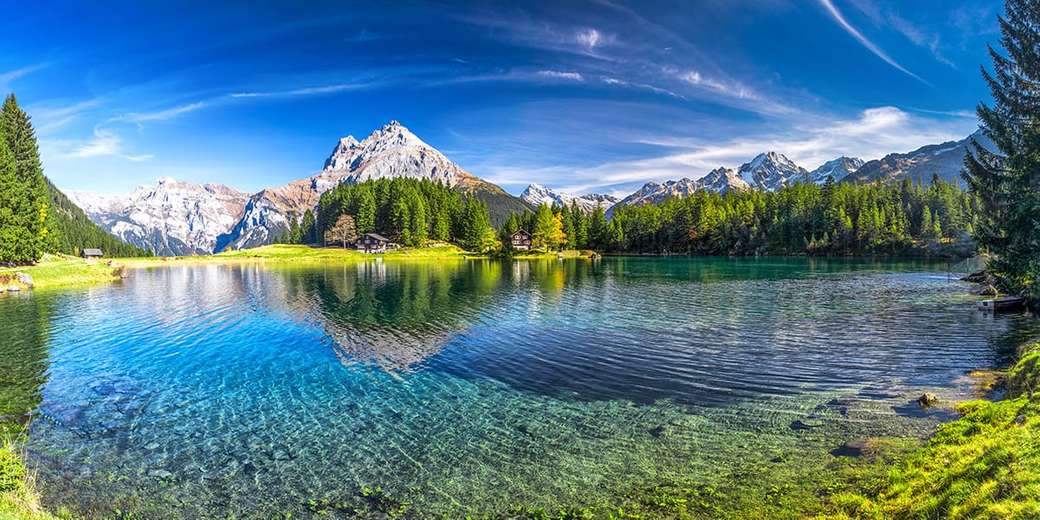 Горное озеро в Швейцарии пазл онлайн