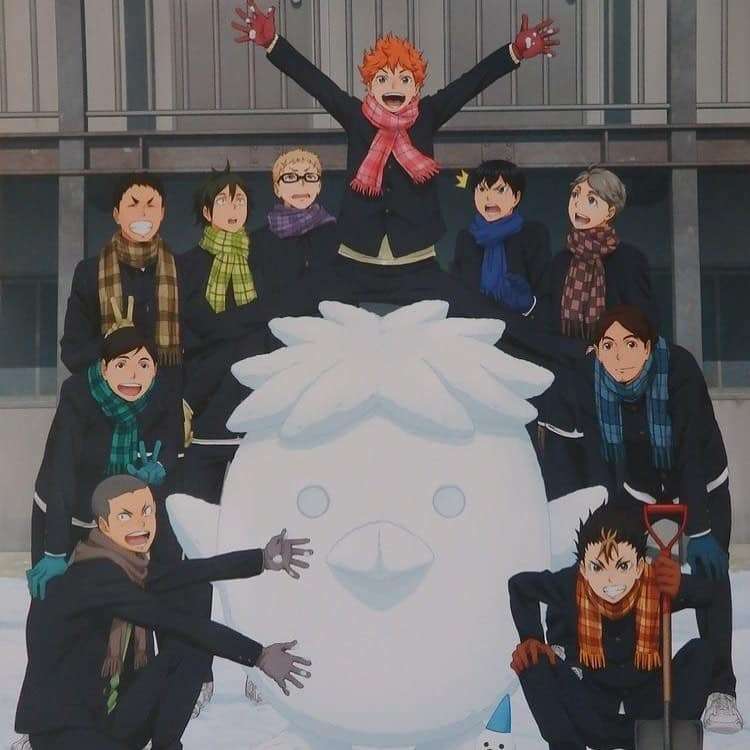 Haikyuu in the snow jigsaw puzzle online