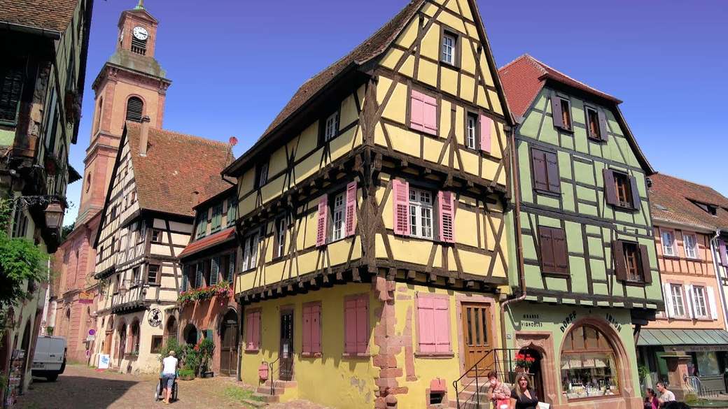 Riquewihr vinby i Alsace pussel på nätet