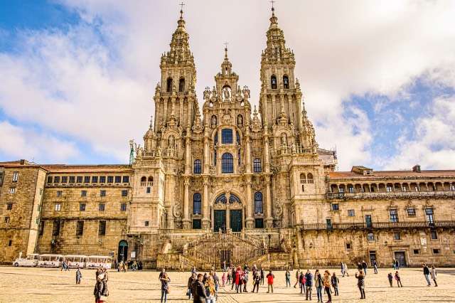 Santiago de Compostela pilgrimsfärdplats pussel på nätet