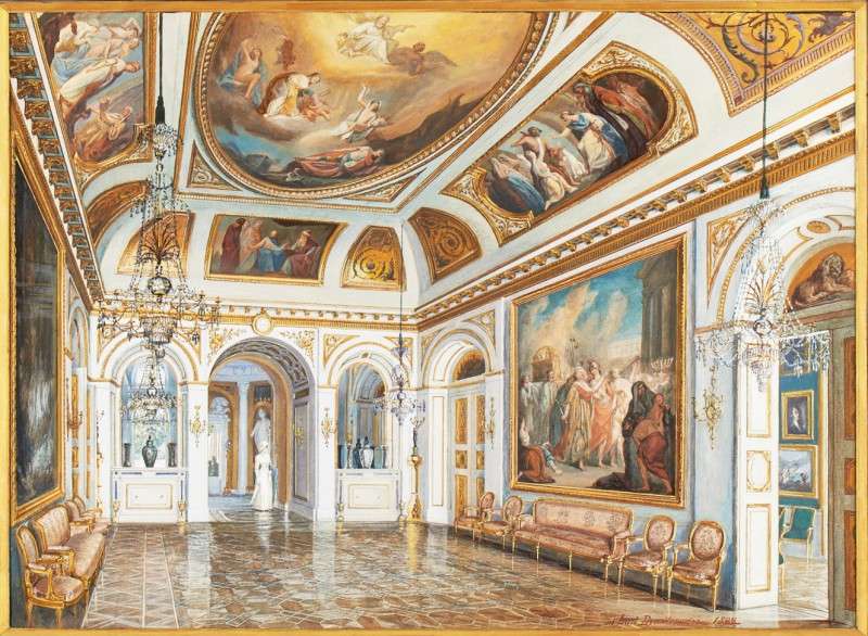 Η αίθουσα στο παλάτι Łazienki online παζλ