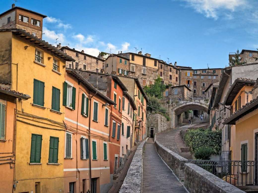 Perugia Treppenweg Italien Online-Puzzle